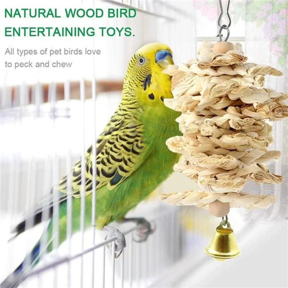 Parrot Toys Swing Hanging,18 Pieces Bird Cage Accessories Toy Perch Ladder
